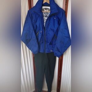 NILS Vintage One Piece Schoeller Blue Ski Snow Suit Bib